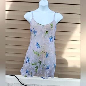 90s California Miss Floral Chemise with Blue and Green Accentsli